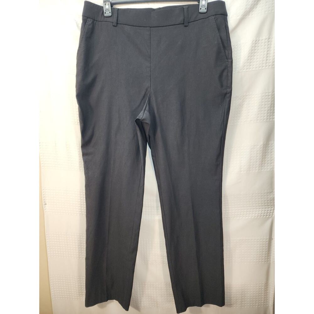 Rafaella Stretch Slim Pull-On Pants Women's Sz 18 Black Solid Chino Stretch - Picture 2 of 11
